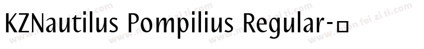 KZNautilus Pompilius Regular字体转换